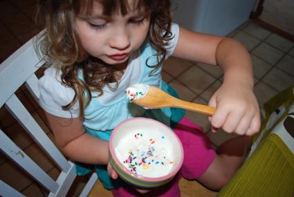 Eating Yogurt